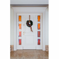 GD-7 Drzwi drewniane na wymiar zewnętrzne, malowane, z doświetleniem