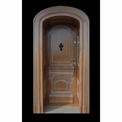 DZ/004 Drzwi drewniane na wymiar zewnętrzne, dębowe, patynowane