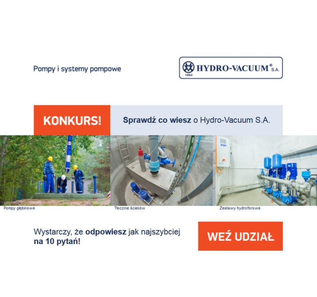 Konkurs Hydro-Vacuum trwa do 09.06.2015. Do wygrania tablety, dyski, zegarki