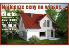 Promocja Budmax-Metal - Blacha trapezowa T-18 w cenie 16,90 netto zł/m2
