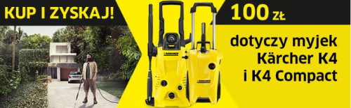 Tylko teraz kupując myjkę Kärcher, otrzymasz 100 złotych premii