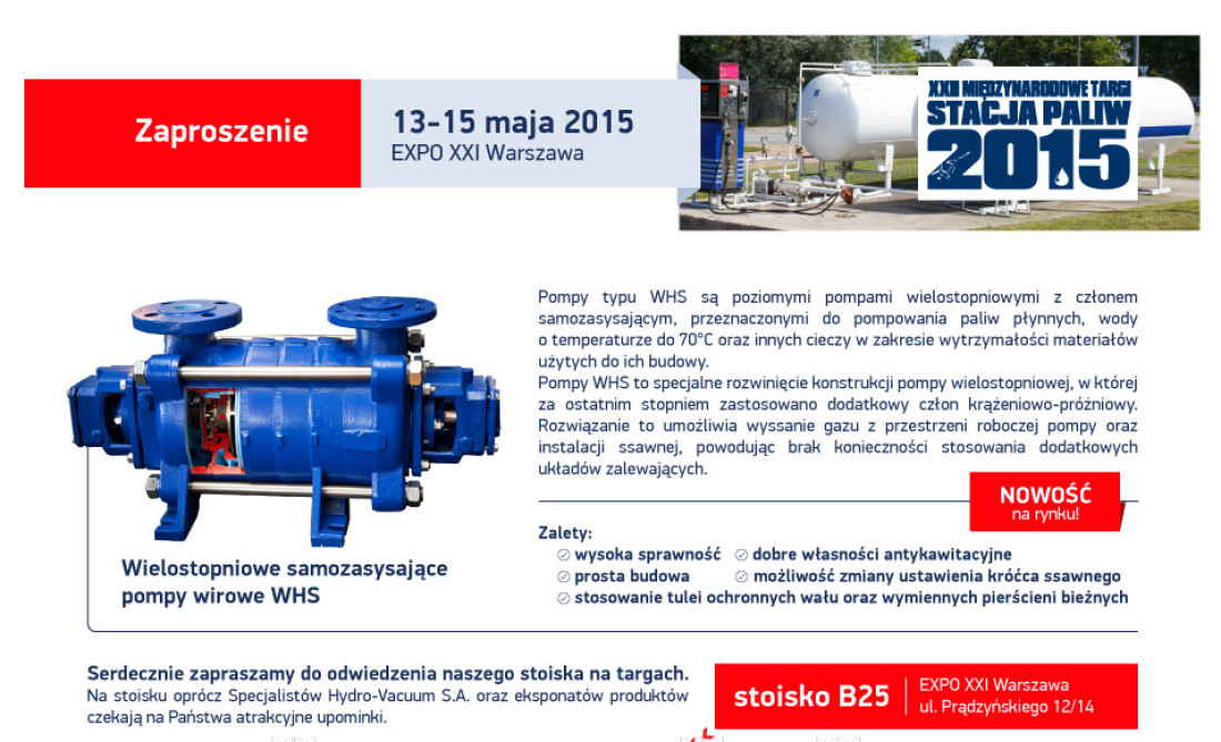 Hydro-Vacuum S.A. na Międzynarodowych Targach STACJA PALIW 2015