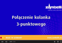 Montaż kolanka z 3-punktowym łączeniem