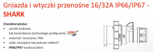 Wtyczki i gniazda CEE 7-stykowe 16A PCE