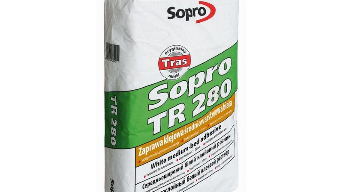 Nowość w ofercie Sopro: zaprawa klejowa średniowarstwowa biała Sopro TR 280