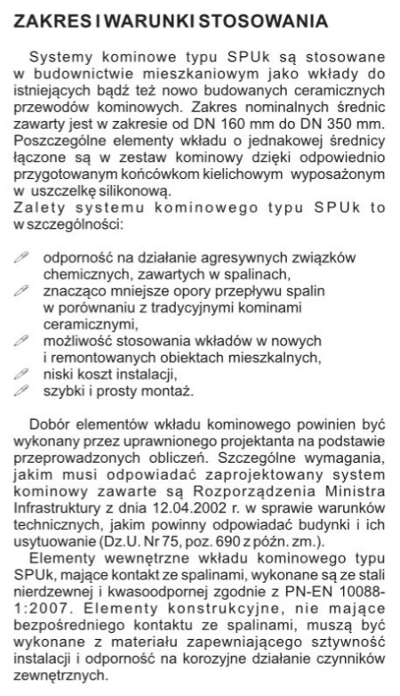 Jednościenne przewody kominowe typu SPUk w ofercie WADEX