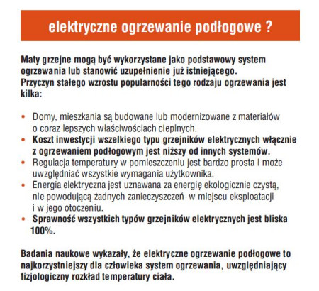 Kilka argumentów przemawiających za wyborem elektrycznego ogrzewania podłogwego