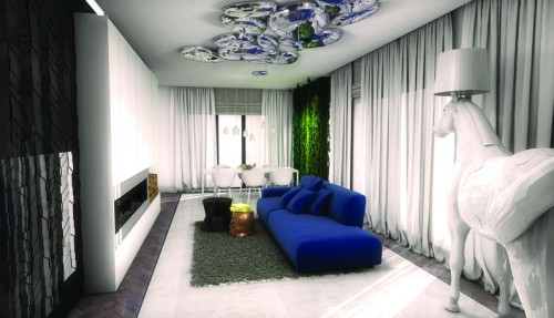 Marta Weronika Giżewska - I miejsce - projekt salonu oraz łazienki