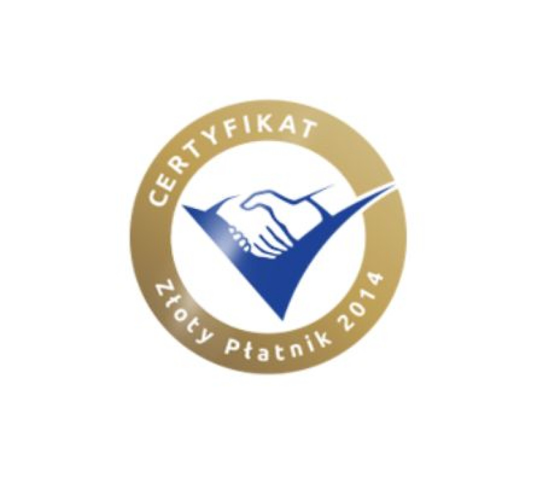 Certyfikat Złoty Płatnik 2014 dla firmy Ensto Pol
