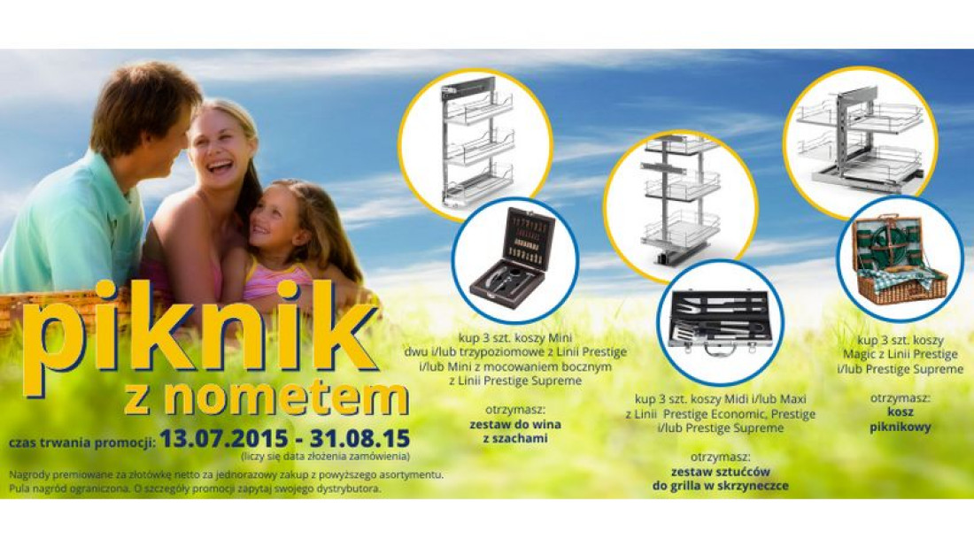 Piknik z koszami nomet - czas trwania promocji: 13.07 - 31.08.2015