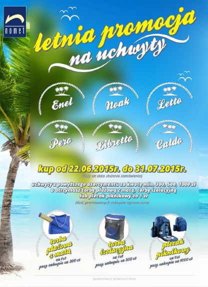 Letnia promocja nomet na uchwyty trwa do 31.07.2015