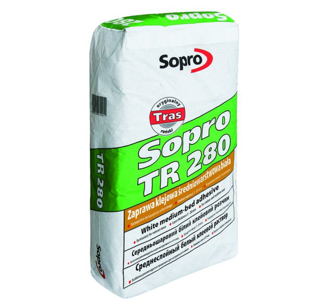 Nowość 2015 - Sopro TR 280 - zaprawa klejowa średniowarstwowa biała