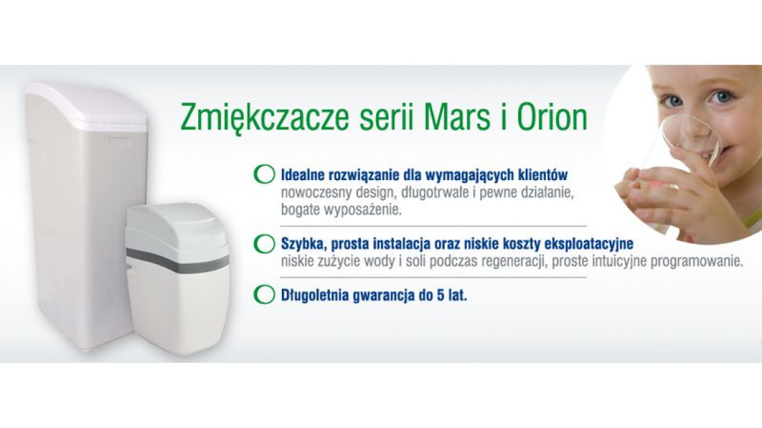 Zmiękczacze serii Mars i Orion w ofercie Watersystem