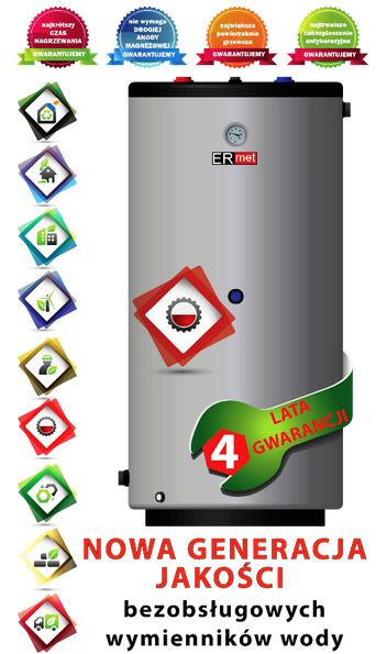 ERMET: Dwupłaszczowy wymiennik pionowy 300L