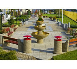 Wolnostojąca betonowa obudowa pojemników na odpady Styl-Bet