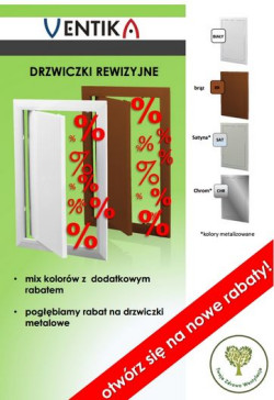 Otwórz się na nowe rabaty - promocja drzwiczek rewizyjnych Ventika Vents Group
