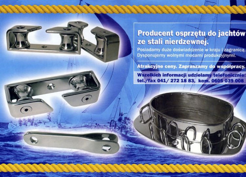 Okucia jachtowe wykonuje firma P.W. Hubert Dąbrowski