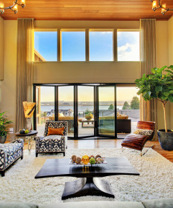 Drzwi harmonijkowe – skrzydła o takiej konstrukcji rozsuwają się na całej szerokości przeszklenia