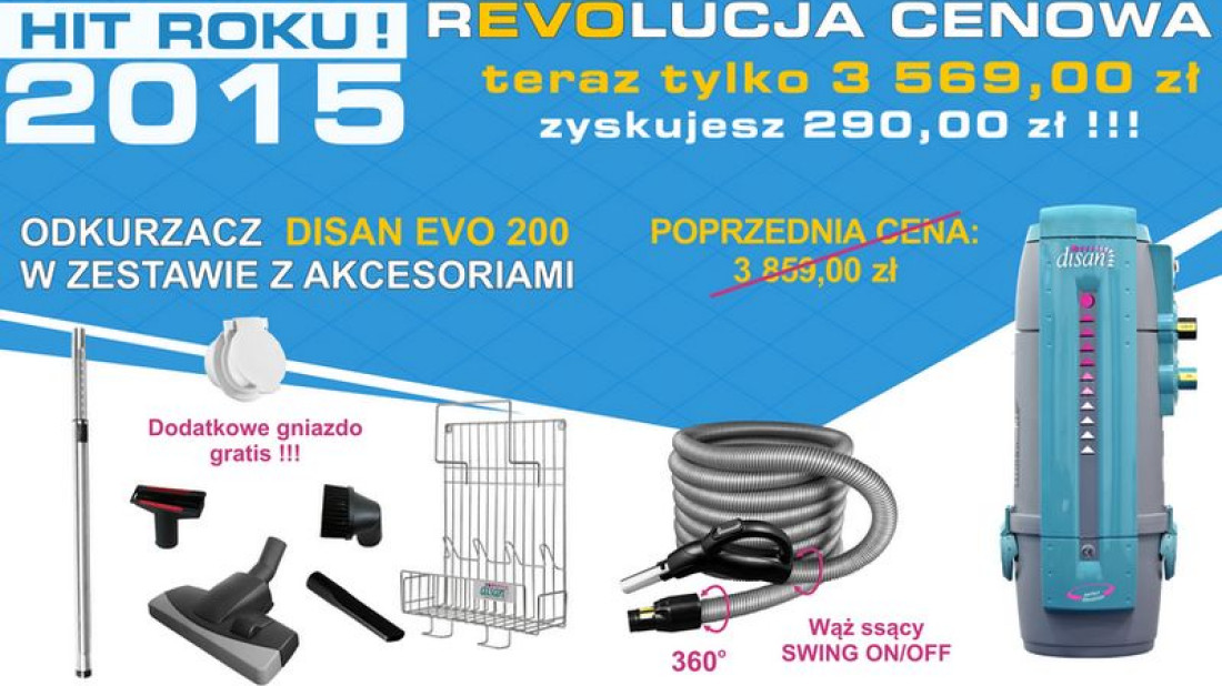 HIT ROKU 2015 z odkurzaczem Disan - promocja firmy Comfort System