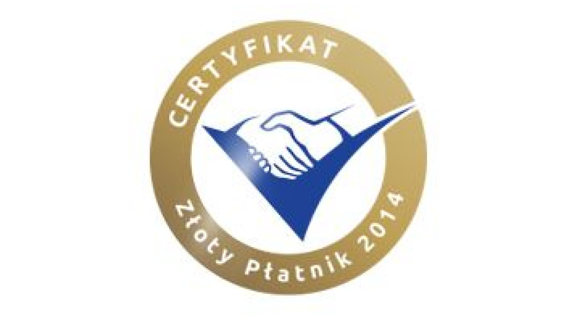 Vetrex z certyfikatem "Złoty Płatnik 2014"