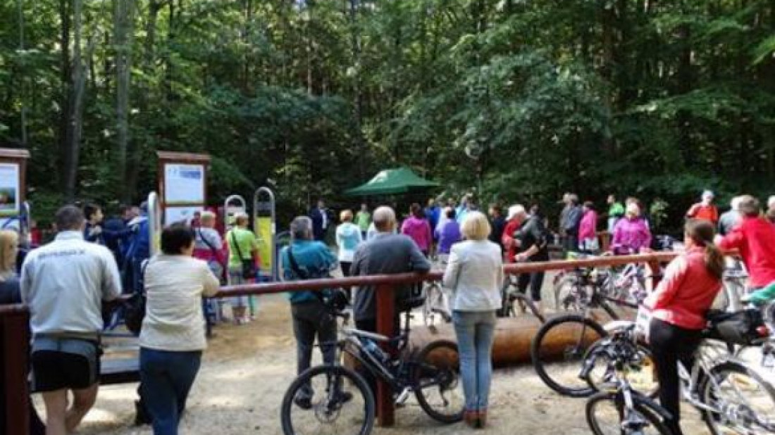 Kronopol informuje o inauguracji "siłowni pod chmurką" w żarskim Zielonym Lesie