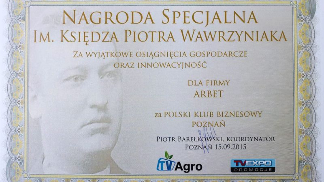 Wielkopolska doceniła Arbet