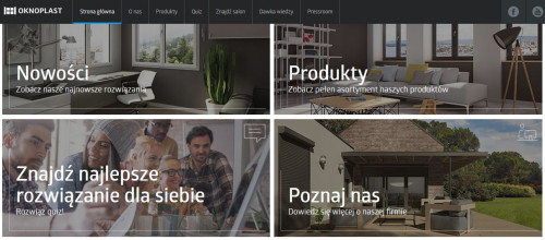Już na pierwszy rzut oka widać, że w nowej odsłonie serwis internetowy Oknoplast wyróżnia się na tle innych stron w branży