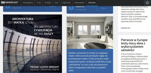 nowa witryna Oknoplast pełni również funkcję showroomu