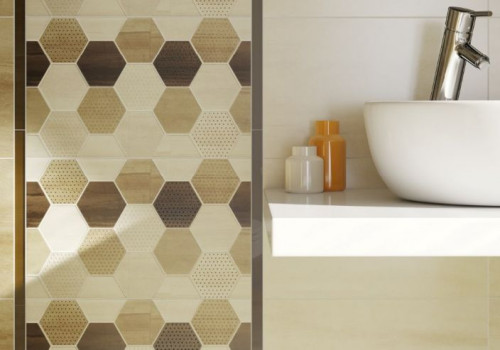 Dekoracyjne inserty Geo Cubes, o wymiarach 25 x 40 cm, charakteryzują się rysunkiem nawiązującym do plastrów miodu