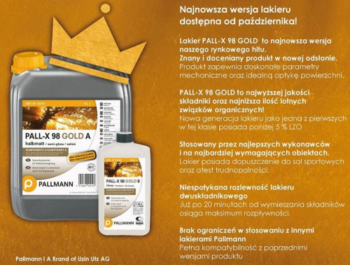 PALL-X 98 GOLD to pierwszy w swojej klasie produkt mogący pochwalić się mniejszą niż 5% ilością lotnych związków organicznych