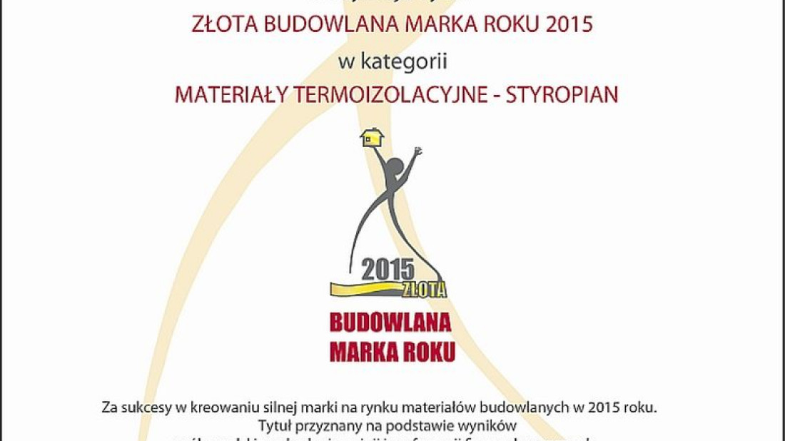 Budowlana Marka Roku 2015 dla wyrobów Termo Organika