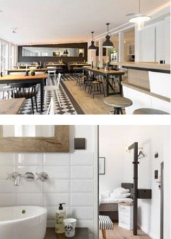 Biały, klasyczny dom w skandynawskim stylu położony jest zaledwie 300 metrów od grobli i otoczony dużym zielonym ogrodem