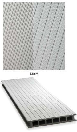 Kompozytowa deska tarasowa Gamrat składa się w 45 % z wysoko wyselekcjonowanej mączki drzewnej i 45 % z czystego PVC