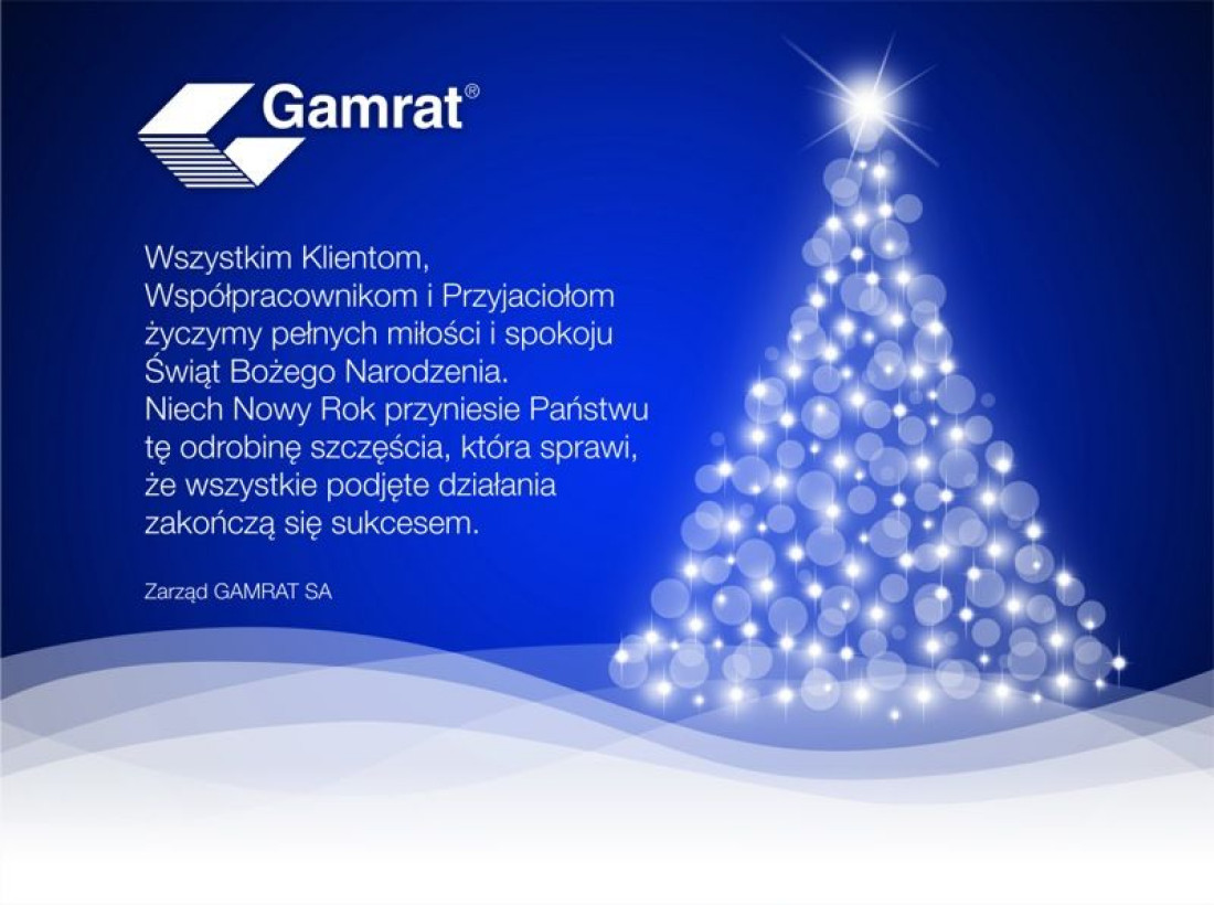 Wesołych Świąt życzy Gamrat!