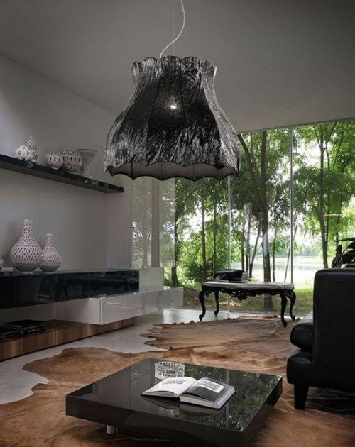 Lampa sufitowa z kolekcji Vintage, klosz Pagoda Black. Luci Italiane, brand Evi Style