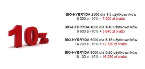 Taka cena tylko teraz! Dzięki promocji możesz nabyć oczyszczalnię BIO-HYBRYDA w cenie obniżonej o 10%