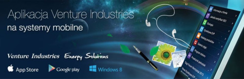 Duża część aplikacji poświęcona jest nowym rozwiązaniom energetycznych stosowanym w urządzeniach Venture Industries