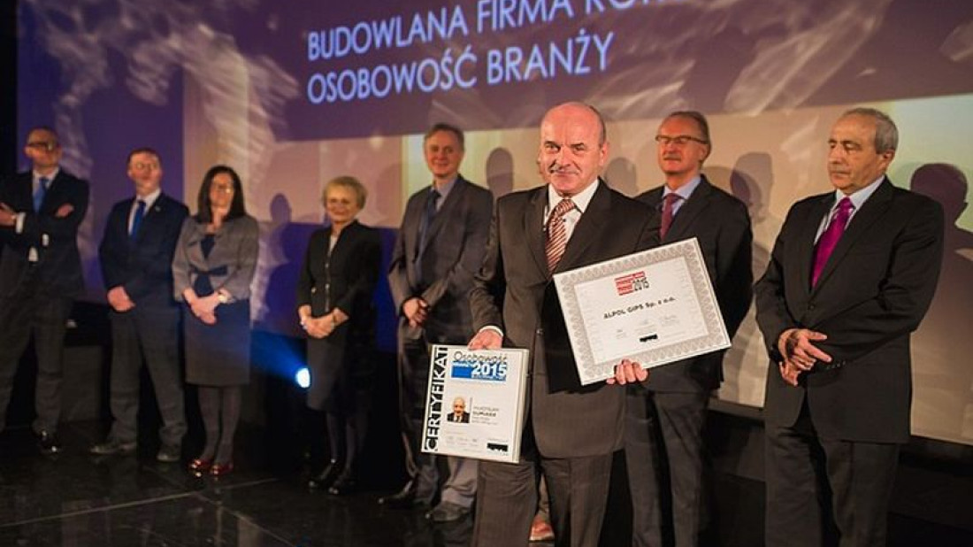 Budowlana Firma Roku 2015 oraz Osobowość Branży - nagrody dla Alpol Gips