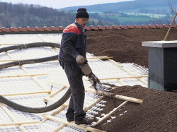 Jako zabezpieczenie przed obsunięciem substratu służy dodatkowa drewniana kratownica