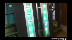 exclusive doors - drzwi z podświetlonymi szybami i czytnikiem linii papilarnych