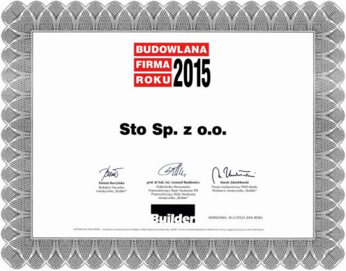 Budowlana Firma Roku to nagroda, którą Builder przyznaje dla firm odznaczających się dobrymi wynikami, innowacyjnością proponowanych rozwiązań oraz rzetelnością i stabilnością prowadzonej działalności