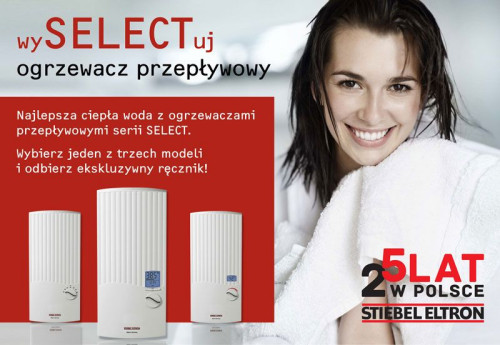 Każdy zakup jednego z 3 modeli ogrzewacza przepływowego serii SELECT będzie nagrodzony upominkiem