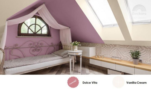 Zmysłowy odcień ciemnego różu &quot;Dolce Vita&quot; stworzy wyraziste pełne elegancji wnętrze ze szczyptą luksusu i nutą romantyzmu w tle