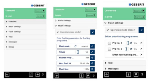 Aplikacja Geberit SetApp