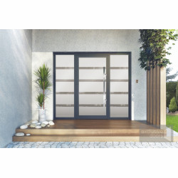 Drzwi aluminiowe przeszklone