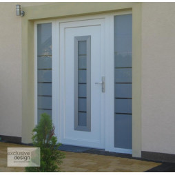 Drzwi wejściowe z ramką i szkłem