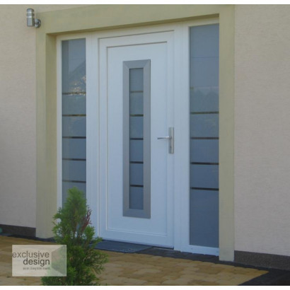 Drzwi wejściowe z ramką i szkłem