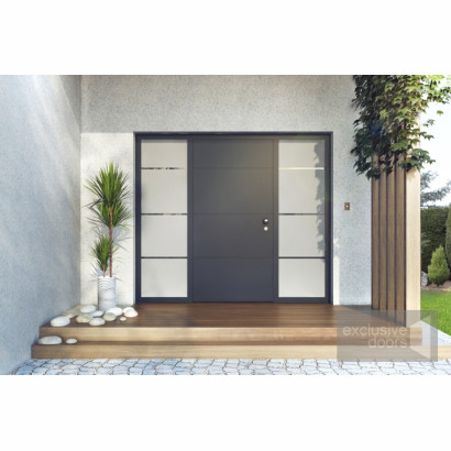 Drzwi wejściowe RAL 7016 aluminiowe