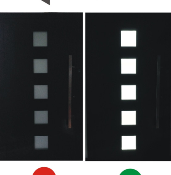 Drzwi wejściowe exclusive doors, z podświetlonym szkłem EXD 089