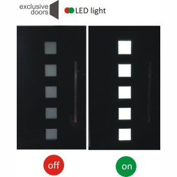 Drzwi wejściowe exclusive doors, z podświetlonym szkłem EXD 089